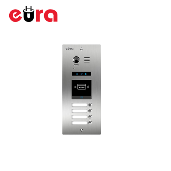 Viseslojna modularna spoljna kaseta EURA VDA-95A5 - RACK digitalni panel "2-wire" za 4 apartmana, IP54 otporna na vandalizam