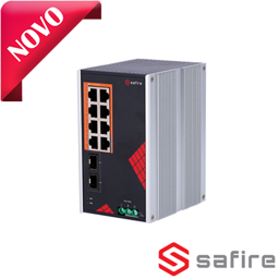 Safire SF-SWI1008HIPOE-GF-AC-130-DIN industrijski neupravljivi Gigabit PoE 8 port switch