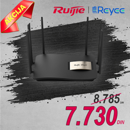 Reyee RG-EW1200G Pro Gigabit 2+2 Wi-Fi Mesh-ruter,ruter crni 2,4/5GHz,AC1300,4x RJ45
