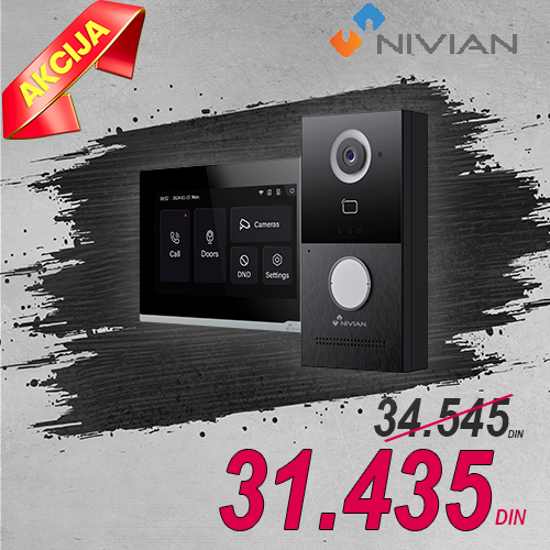 Nivian NVS-Videointercom-2W-Video interfon 2 žice IP65