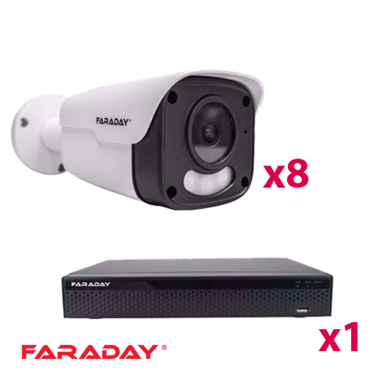 Paket HD Faraday 4+4 kamere 2MP, XVR 8CH