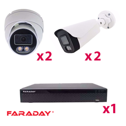 Paket HD Faraday 2+2 kamere 2MP, XVR 4CH