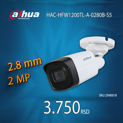 DAHUA HAC-HFW1200TL-A-0280B-S5 bullet kamera 2,8mm 2MP