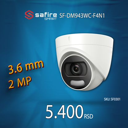 Safire SF-DM943WC-F4N1 dome kamera 3.6mm 2MP