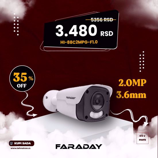 Faraday HI-88C2MPG-F1.0 bullet kamera 3.6mm 2MP
