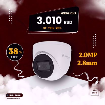Safire SF-T010-2B1L dome kamera 2,8mm 2MP
