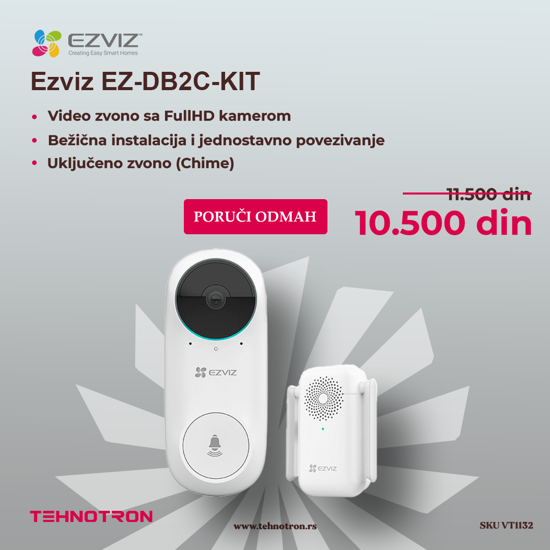 Ezviz EZ-DB2C-KIT-Video door bell with chime