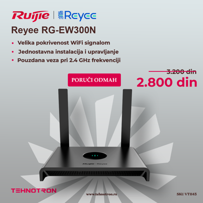 Reyee RG-EW300N bežicni WiFi ruter 2,4 GHz