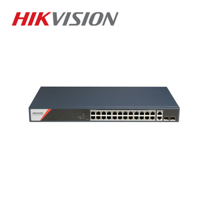 Hikvision DS-3E1528HP-SI-24P2T2F 24-portni (24+4) pametno upravljivi gigabitni PoE switch