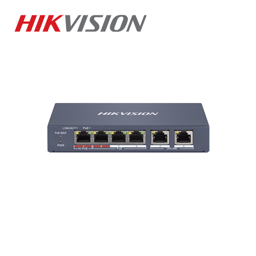 Hikvision DS-3E1106HP-EI 4-portni (4+2) pametno upravljivi megabitni PoE switch