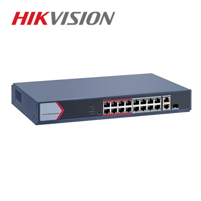 Hikvision DS-3E1318P-EI/M 16-portni (16+3) neupravljivi megabitni PoE switch