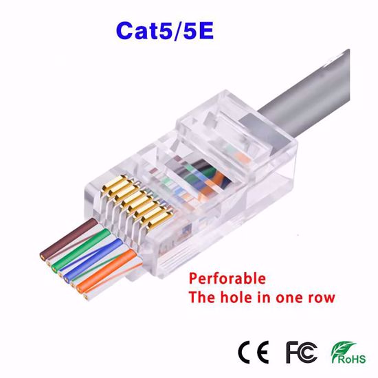 CasView CRJ-P5 Probojni RJ45 “Through Hole” mrezni konektor (CAT5/5E)