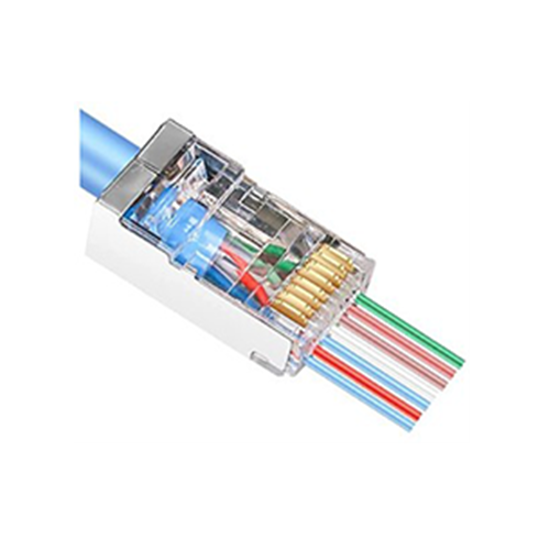 CasView CRJ-MP7 Probojni RJ45 “Through Hole” mrezni konektor sa metalnim okvirom (CAT7)