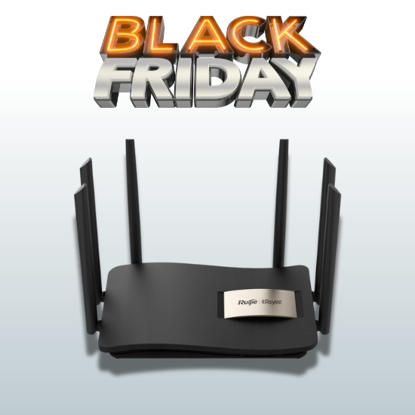 Reyee RG-EW1200G Pro Gigabit 2+2 Wi-Fi Mesh-ruter,ruter crni 2,4/5GHz,AC1300,4x RJ45