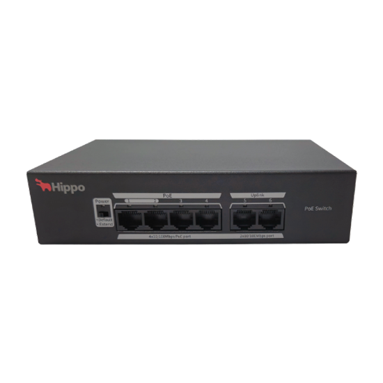 Hippo HP2020-6T-POE-IN-V2 6-portni neupravljivi megabitni PoE switch 65W