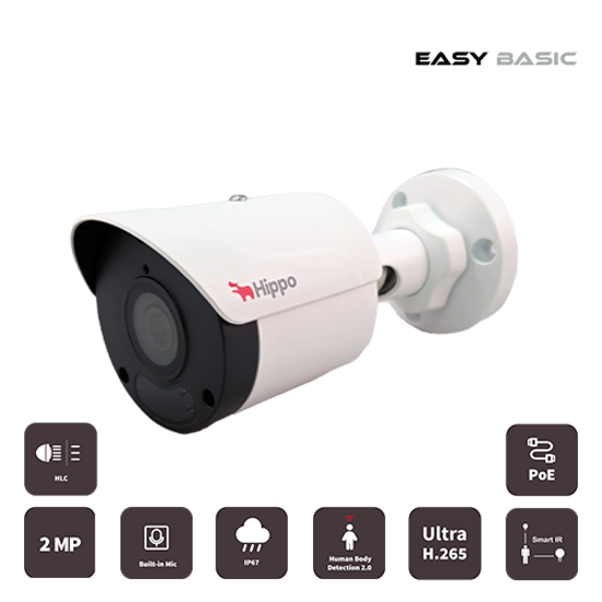 Hippo IPCS200B-F28/2M-GPIR 2,8mm 2MP Profesionalna IP Smart IR bullet kamera
