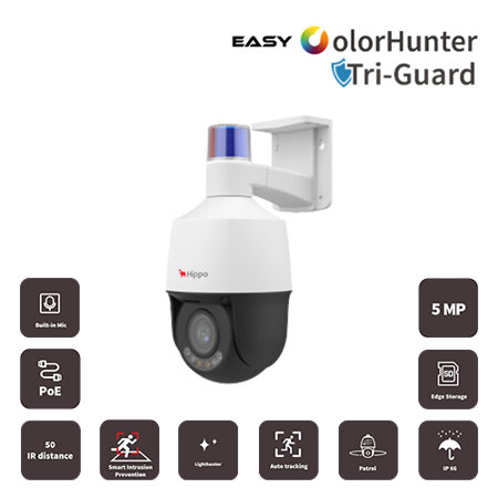 Hippo IPCPTZS1-AX5C-VG1 2,7-13,5mm 5MP Profesionalna IP ColorHunter 5X LightHunter Tri-Guard PTZ kamera