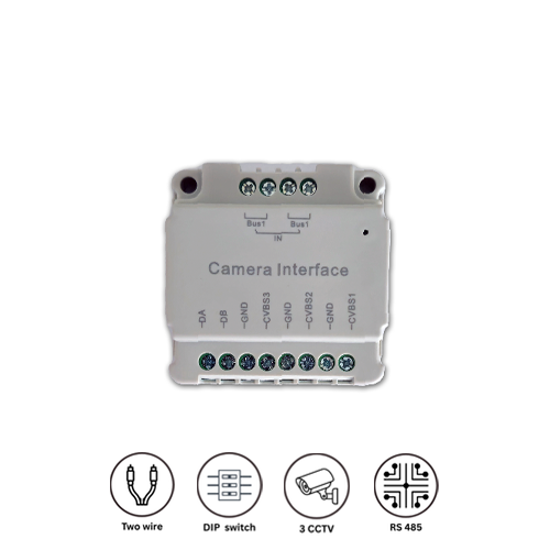 Hippo T-CI Analogni interfejs za CCTV kamere na interfon, 2-žicni, 3 kamere