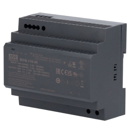 Hikvision DS-KAW150-4N Adapter za napajanje za din sinu 48 VDC, 3.2A, 150W