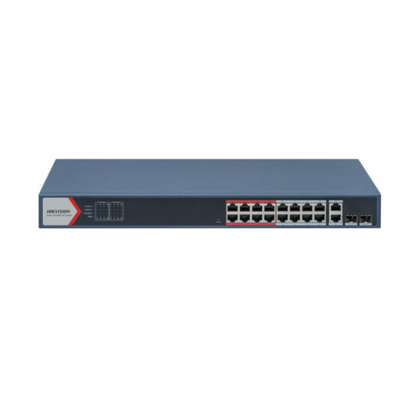 Hikvision DS-3E1318P-EI(B) 16-portni (16+2) pametno upravljivi megabitni PoE switch