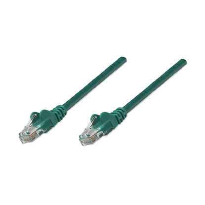 INTELLINET Patch Cable. Cat6 cert. U/UTP, 1m, green