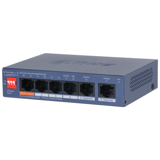 Dahua CS4006-4ET2GT-60 4-portni (4+2) Cloud upravljivi megabitni PoE layer 2 switch-01