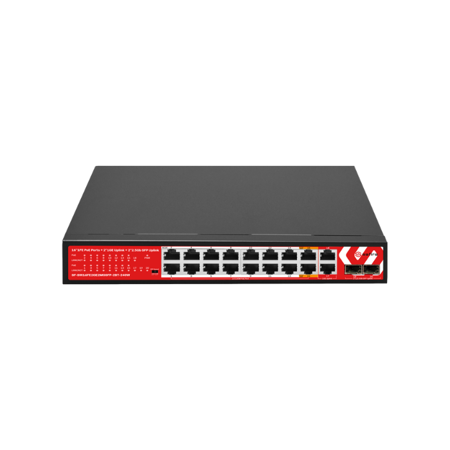 Safire SF-SW16FE2GE2MGSFP-2BT-240W Auto 250m Gigabitni mrežni ethernet Switch 16 ports Hi-PoE-01
