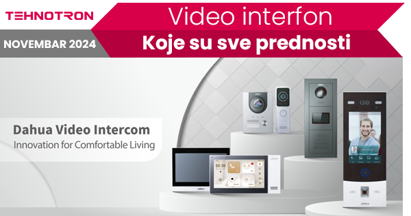 Video interfon na ulazu u kuću sa unutrašnjim monitorom