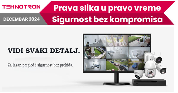 Monitor za video nadzor sa prikazom više sigurnosnih kamera