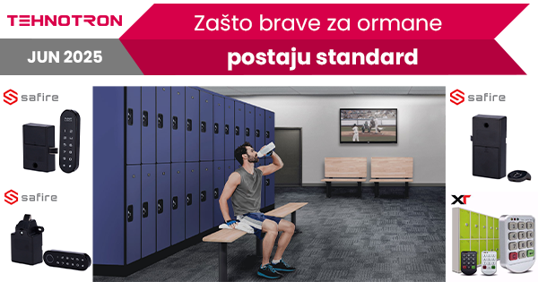 Elektronska RFID brava na ormariću u teretani