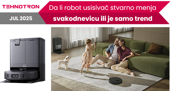 Robot usisivač sa LiDAR navigacijom u dnevnoj sobi