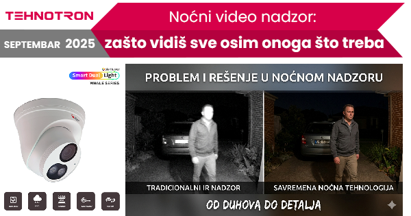 Noćna kamera za video nadzor postavljena ispred ulaza u kuću