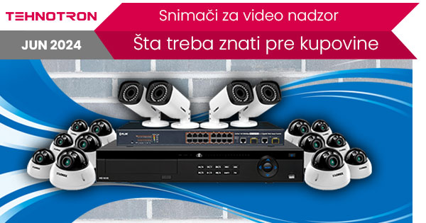 Snimač video nadzora i kamere povezani u sigurnosni sistem