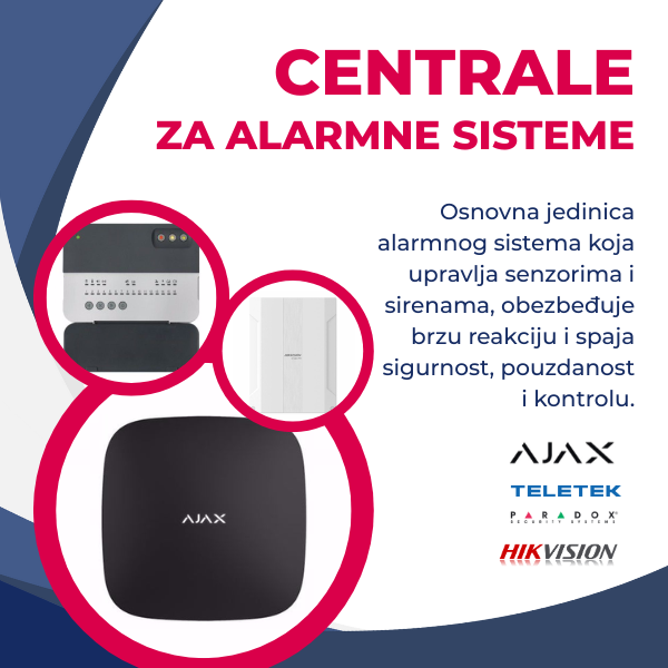 Centrale za alarmne sisteme – kontrola i upravljanje
