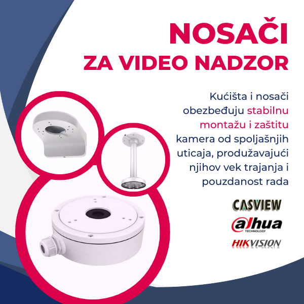 Nosači i kućišta za kamere – stabilna montaža i zaštita