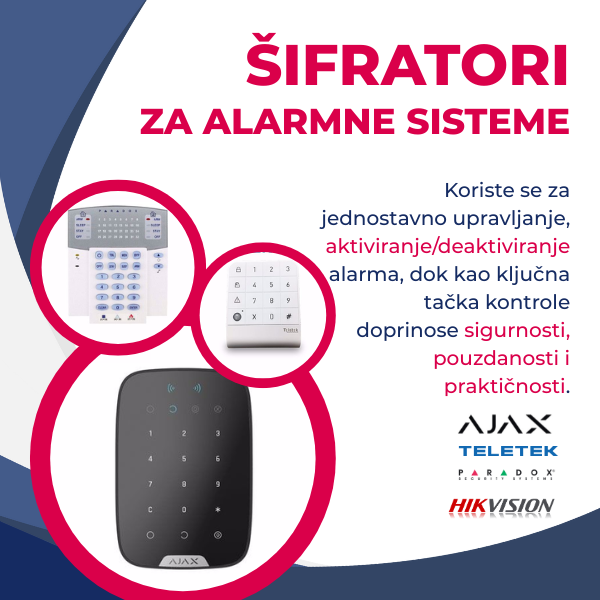 Šifratori za alarmne sisteme – PIN tastature za aktivaciju i deaktivaciju