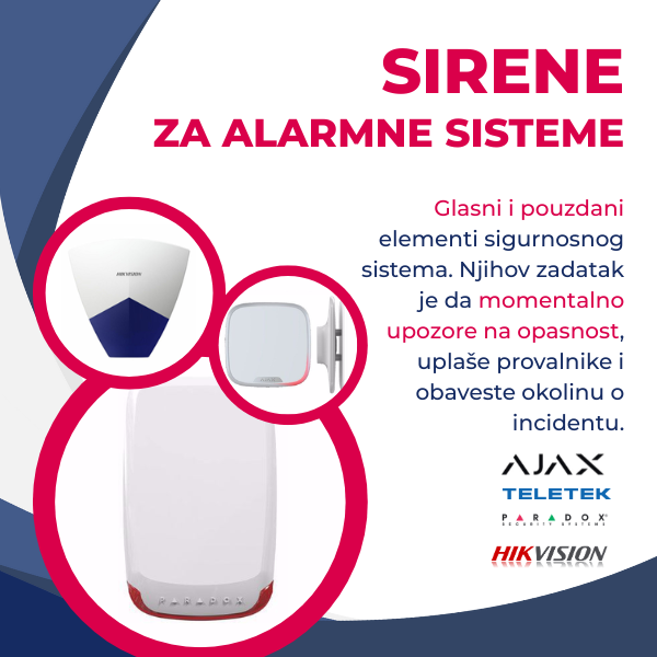 Sirene za alarmne sisteme – glasno upozorenje i odvraćanje uljeza